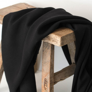 Tessuto in viscosa Alina nero - Maison Klem